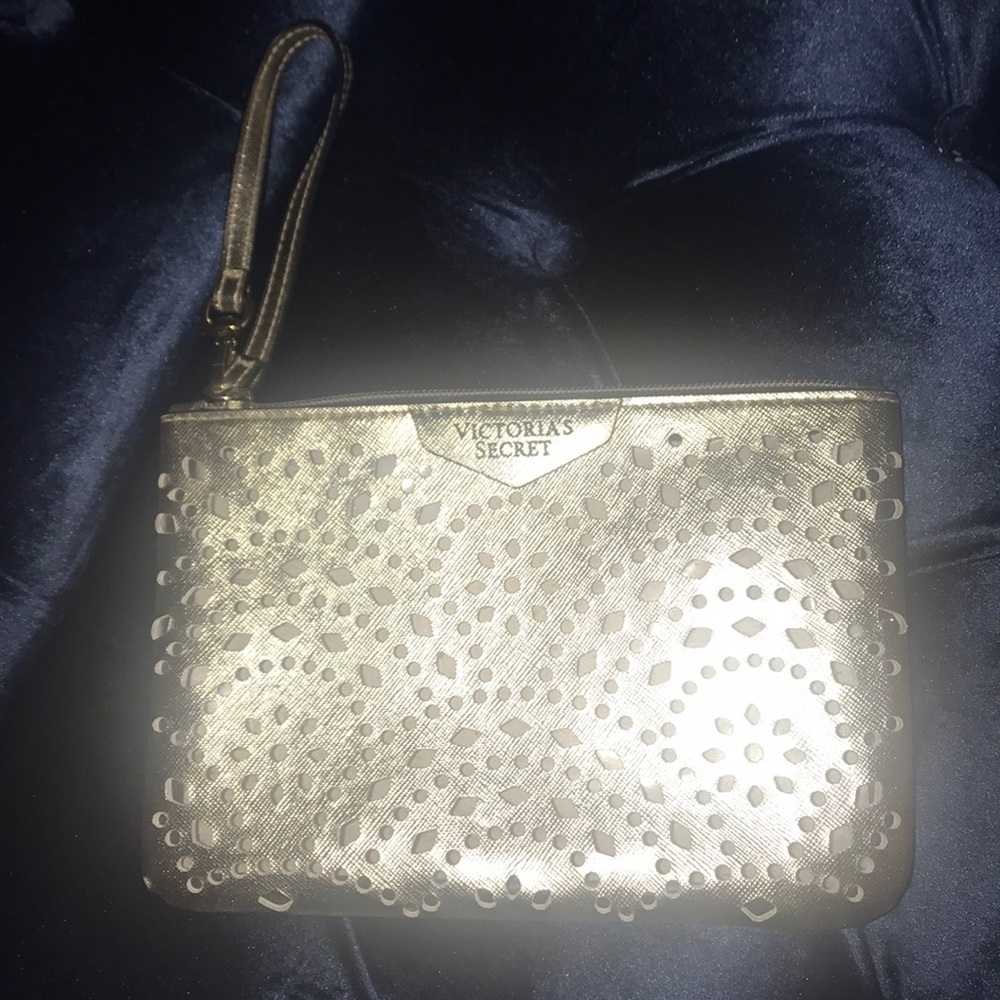 Victoria secret gold wristlet